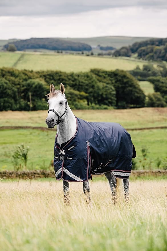 LeMieux Kudos 200g Turnout Blanket - 1680Denier Waterproof Outer - Detachable Neck Inlcluded - Navy - 84"