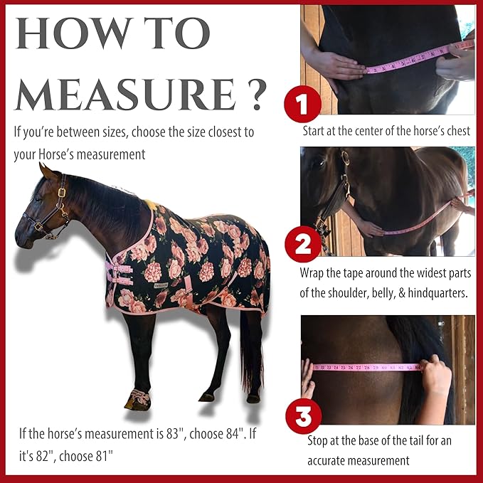 Jeffers Expression Fleece Cooler for Horses, Standard Neck, Rose Garden 87"- Equine Towel Blanket, Moisture Absorbent, Light Weight, Best for Drying, Exercise, Bathing, Adjustable Belly Bands
