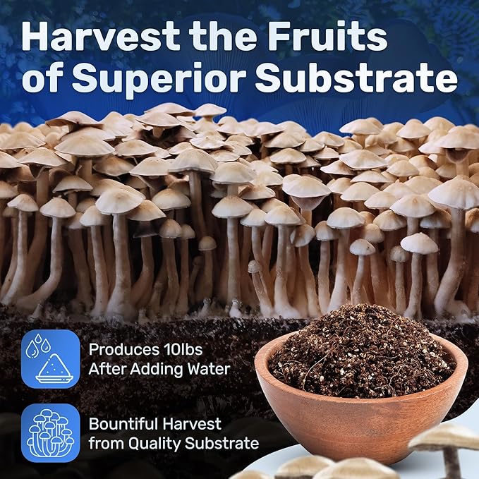 Surfin' Spores Dry Mushroom Substrate Mix | Produces 20 Pounds of Pasteurized Bulk Substrate | CVG Blend (Coco Coir, Vermiculite, Gypsum)