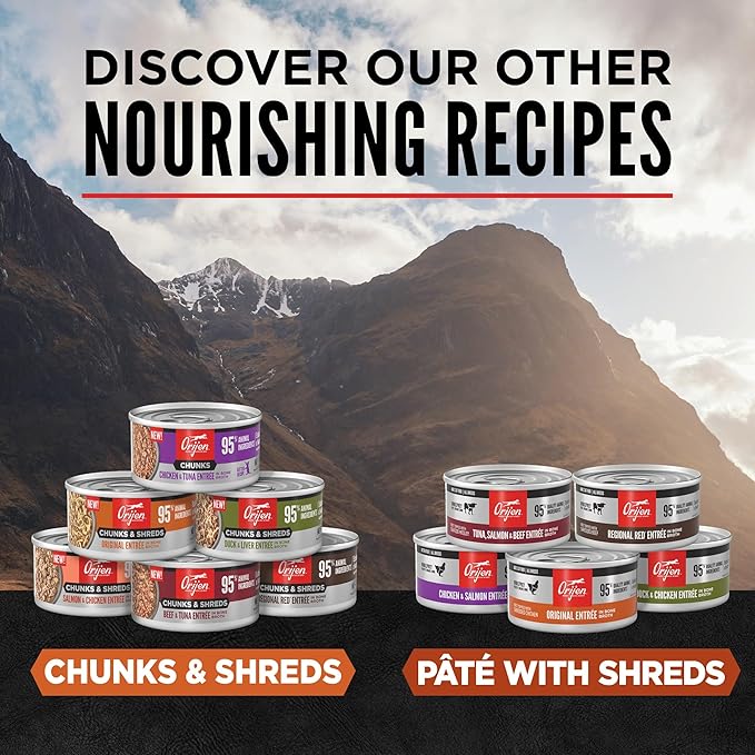 ORIJEN Chunks & Shreds Wet Cat Food Original Entrée 5.5oz Cans (6 Count)