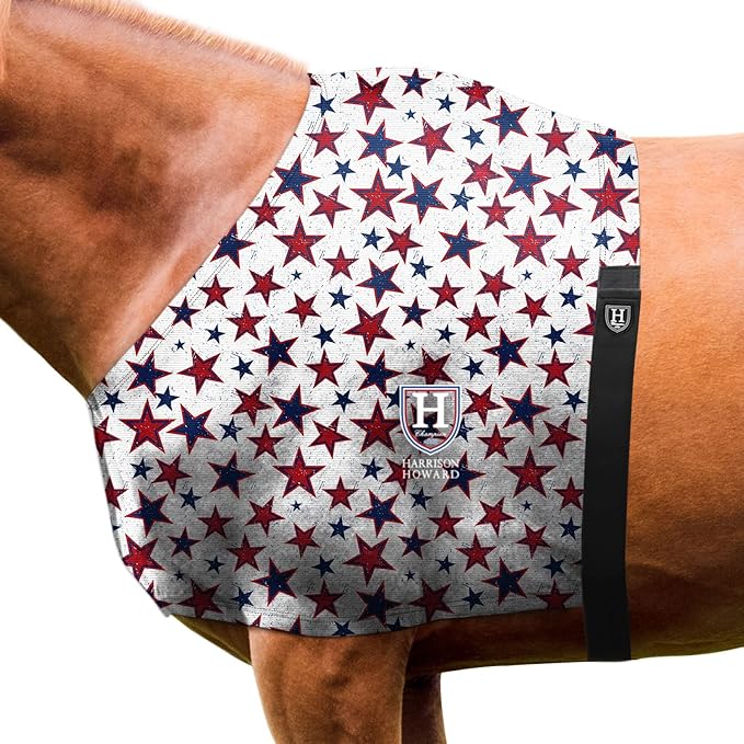 Harrison Howard Heat-Insulating Breathable Stretchy Shoulder Guard Anti Rub Bib for Horse Vivid Stars M
