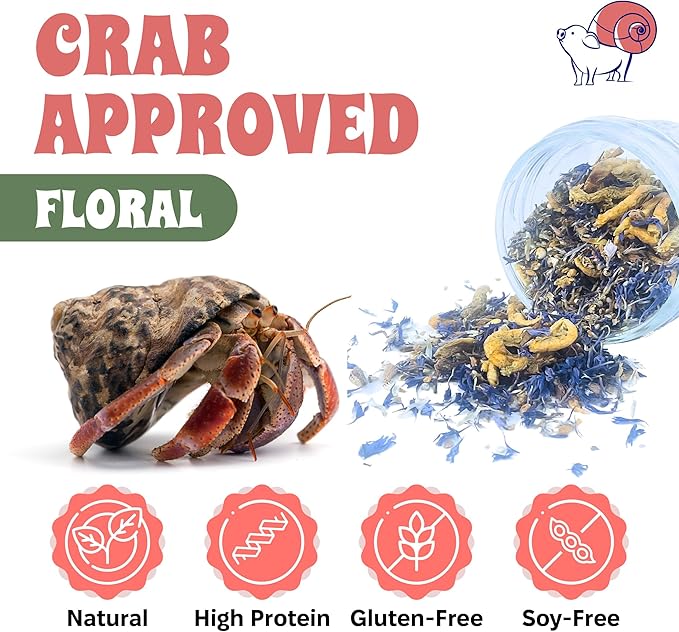 Blue Waves Hermit Crab Food – Marine Protein with Krill, Bloodworms & Sea Veggies – 30g – Snout and Shell