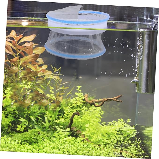SUPVOX 2pcs Nylon Mesh Isolation Tank for Guppy Fry Transparent Hatching Net for Aquarium Use for Fish Breeding and Easy Monitoring