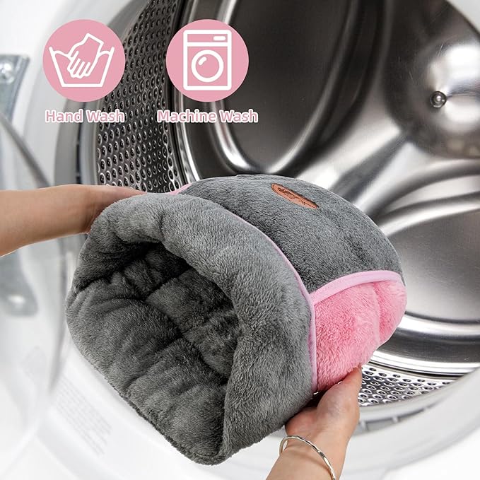 YUEPET 2 Pack Guinea Pig Hideout Portable Guinea Pig Pocket Bedding Cozy Cuddle Sack Snuggle Bag Bunny Bed for Small Animals Hamster Ferret Hedgehog Chinchilla Rabbit Cage Accessories (Grey+Green)