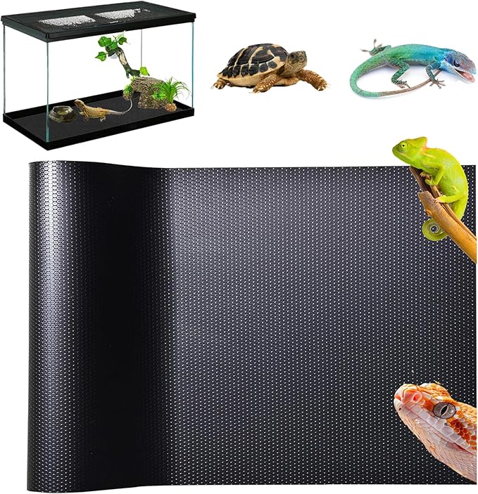 Bearded Dragon Tank Accessories, 18x79 in Large Non-Stick Reptile Carpet Substrate Terrarium Tank Liner Carpet, Waterproof Reptile Bedding Floor Mats for Snakes, Leopards, Geckos, Lizards