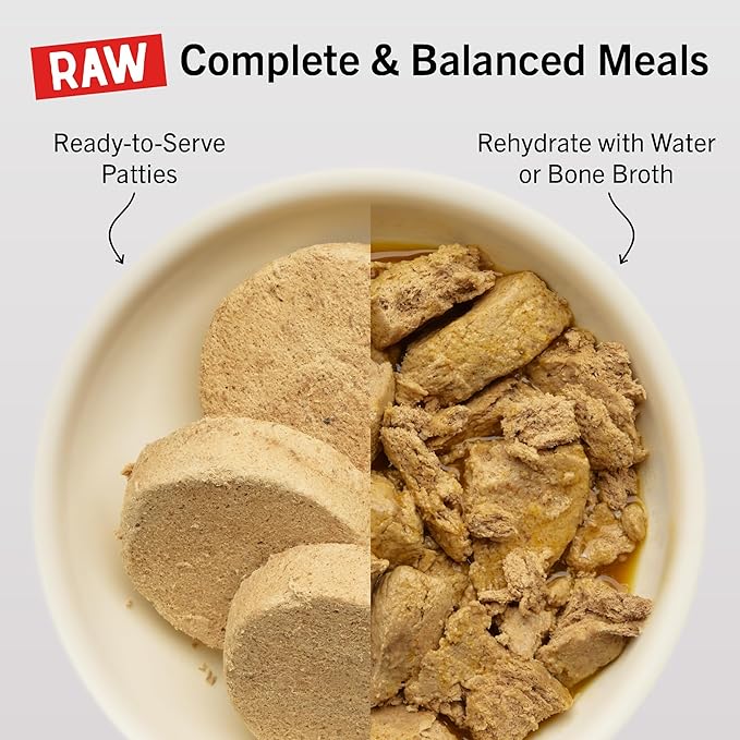 Stella & Chewy's Freeze-Dried Raw Dinner Patties - Beef Recipe - High Protein Grain-Free Puppy & Dog Food - Perfect For Picky Eaters - 5.5 oz