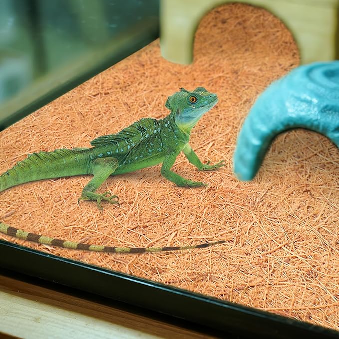 Halatool 18 X 36 Inches Reptile Carpet Thicken Coconut Fiber Mat for 20-40 Gallon Reptile Tank Terrarium Bedding Liner for Lizard Bearded Dragons Turtles Snake Leopard Gecko