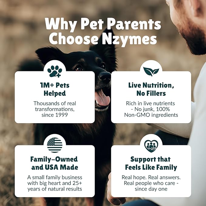 Nzymes® Antioxidant Treats - for Dogs Joints, HIPS, Paralysis, Skin, Coat, Hair Loss, Aging, Digestion, Neurological, Seizures - 360 Treats - Made in The USA