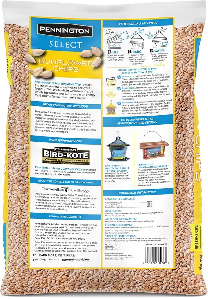 Pennington Select Sunflower Chips 15lb