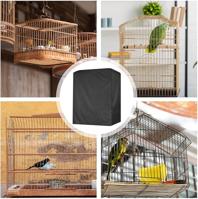 Bird Cage Cover,Breathable Black Out Lightweight Washable Dust Proof Hood for Lovebird Canary Conure Cockatiel Parakeet Pet Night
