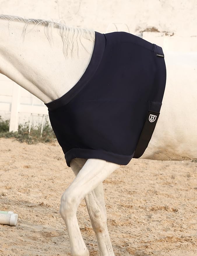 Harrison Howard Horse Shoulder Guard Thick Stretchy with Inner Soft Fleece Lining Adding Comfort Prevents Chafing Navy L