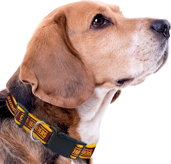 Pets First NFL Washington Commanders Dog & Cat Collar, Small Football Team Collar, Shiny & Colorful, Licensed by The NFL, Team Color (WAC-3588-SM)