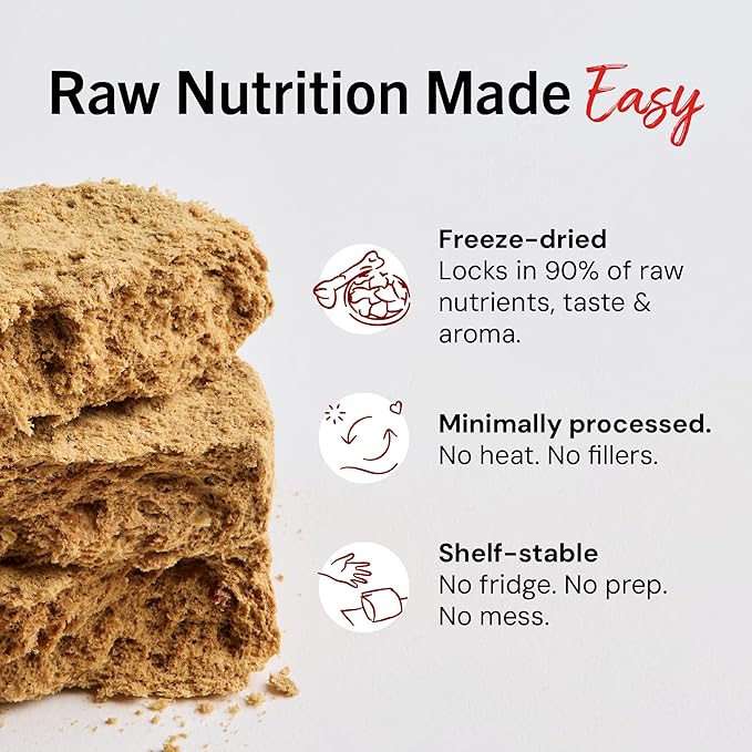 Stella & Chewy's Freeze-Dried Raw Dinner Patties - Beef Recipe - High Protein Grain-Free Puppy & Dog Food - Perfect For Picky Eaters - 5.5 oz