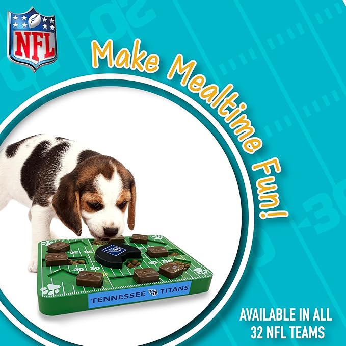 Pets First NFL Tennessee Titans Puzzle Toy - Interactive Dog Treat Puzzle