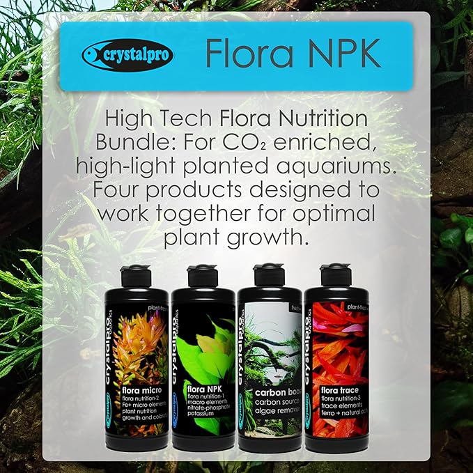 Flora NPK - Liquid Macro Nutrient Fertilizer for Aquarium Plants (Nitrate, Phosphate, Potassium) - Boosts Growth and Color in Freshwater Tanks - Part of The Flora Nutrition Series - 16.9 fl oz