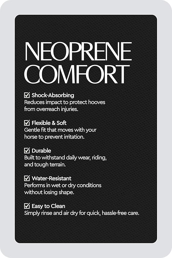 HORZE Pro Overreach Bell Boots for Horses | Neoprene Pair