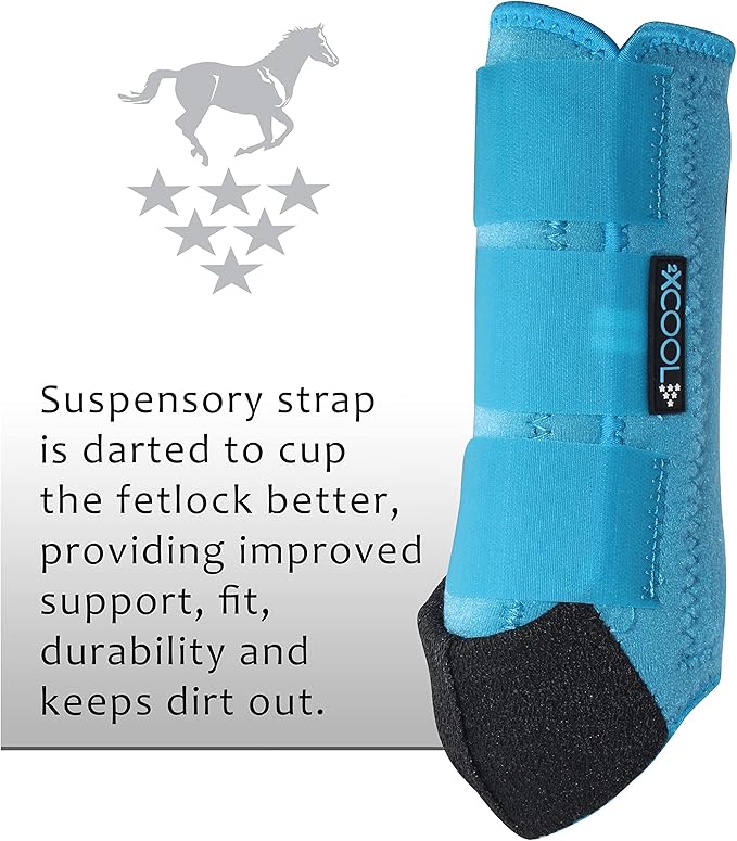 Professional's Choice 2XCOOL Sports Medicine Horse Boots | Protective & Breathable Design for Ultimate Comfort, Durability & Cooling in Active Horses | 2 Pack