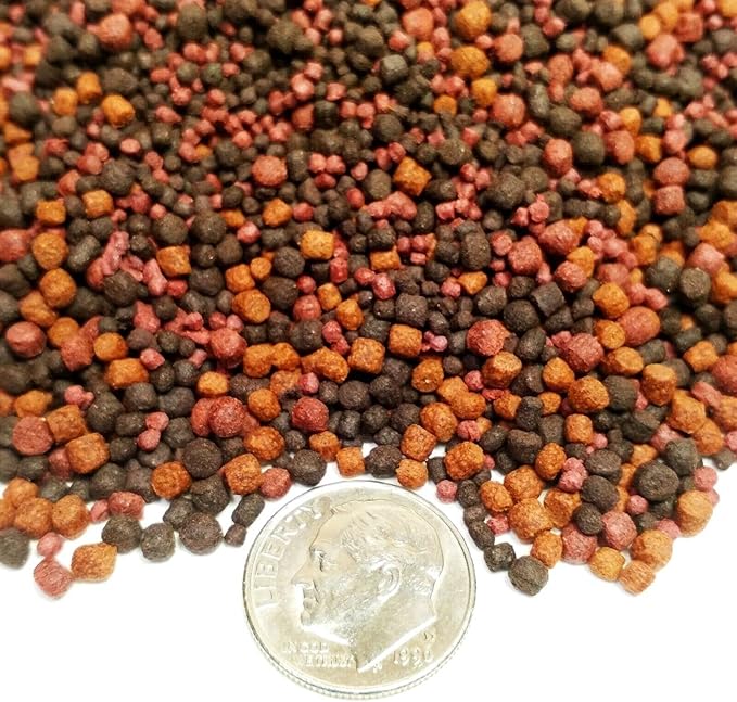 Aquatic Foods Inc. 12-Type Floating & Sinking Blackworm & Intense Coloring 1mm, 2mm, 3mm Pellets for Discus, Cichlids, All Tropicals, Koi and Pond Fish…4-lb & 8oz Lg Jar
