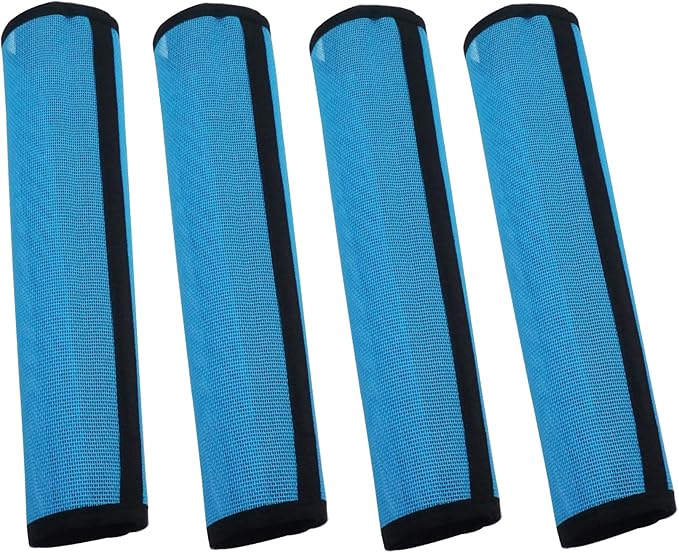 4 Pack Mesh Fly Boots for Horse - Blue - All Seasons - Solid - Drawstring Closure - Breathable - Protects from Flies - Set of 4