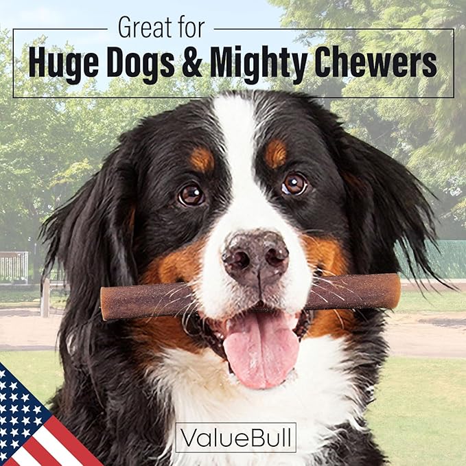 ValueBull USA Collagen Sticks for Dogs, 6 Inch Super Jumbo Chews, Natural Long-Lasting Dog Treats, 200 Count Wholesale Pack - Promotes Joint, Skin & Coat Health with Glucosamine and Chondroitin