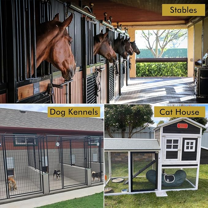 Acrylic Horse Stall Name Plate, 2.4" x 8" Personalized Stall Signs, UV Protected, Custom Pet Name Sign, All Weather Adhesive, Mounting (Gold, Style 6)
