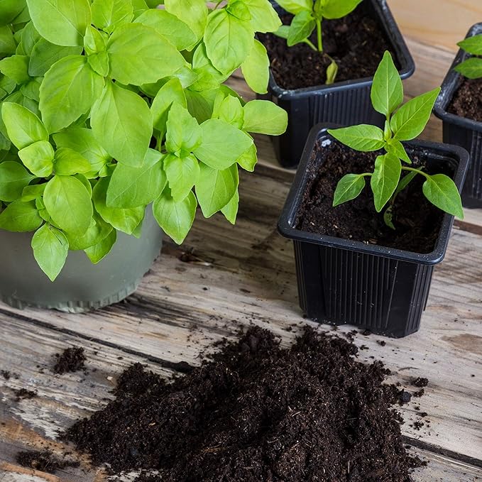Minute Soil Compressed Coco Coir 6 Pack – Organic Peat-Free Medium Expands to 9 Gal – Indoor Gardening, Microgreens, Seed Starting, Houseplants, Herbs, Vegetables, Planters