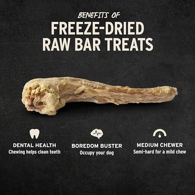 Vital Essentials Freeze-Dried Raw Turkey Neck Dog Treat & Natural Chew, 1-Pack | Single Ingredient Dog Treat for Medium Chewers | Made in USA