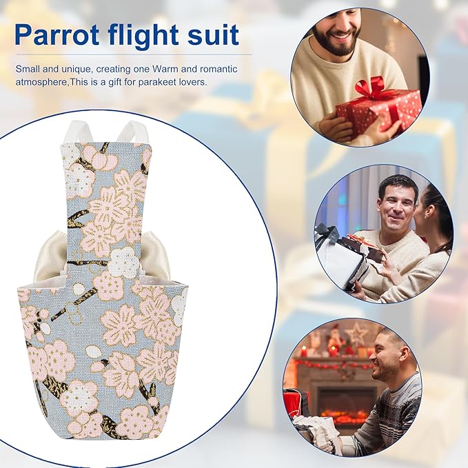 Bird Diaper Flight Suite Liners with Flying Leash, Protective Parrot Nappy with Waterproof Inner Layer, Leak-Proof Pet Bird Clothes for Parrots, Conures, Chick, Ducks