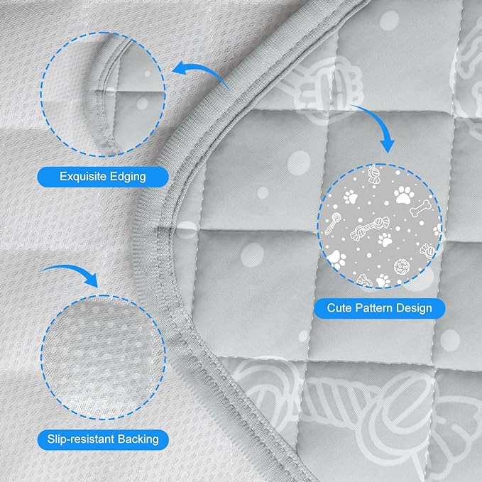 MH MYLUNE HOME Self Cooling Mat for Large Dog, 39”x59” Arc-Chill Cooling Fiber & Endothermic Color Changing Pet Cooling Pad, Foldable & Washable Non-Toxic Summer Pet Blanket