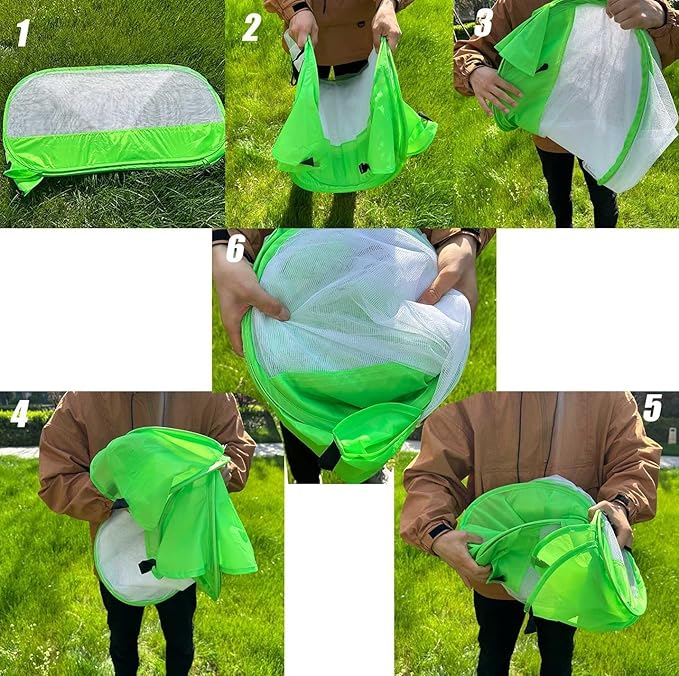 Pop-up Garden Mesh Plant Cover Outdoor Tent Garden Cover Mesh Bird and Pest Protection Guard for Raised Bed Protection Fruits Vegetables Seedlings and Herbs (1pcs 35.4x35.4x27.5in Without Bottom)