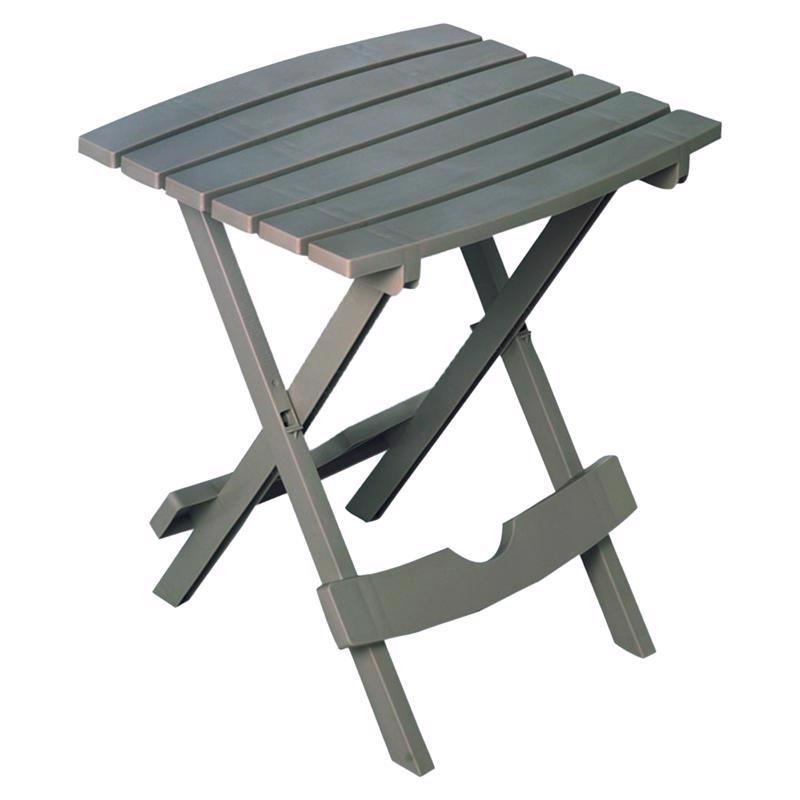 Adams Quik-Fold Gray Rectangular Resin Folding Side Table 258503