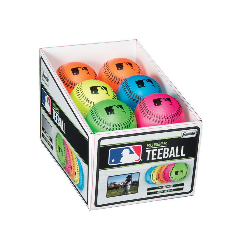 Franklin Pro Brite Assorted Neon Rubber T-Ball 9 in. 23342S4 1 pk, Pack of 12