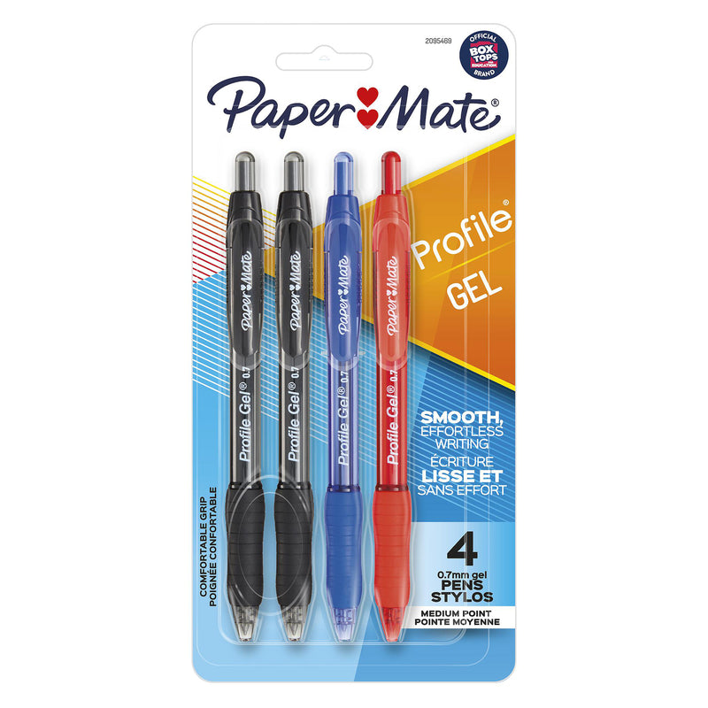 Paper Mate Profile Gel Assorted Retractable Gel Pen 2095469 4 pk