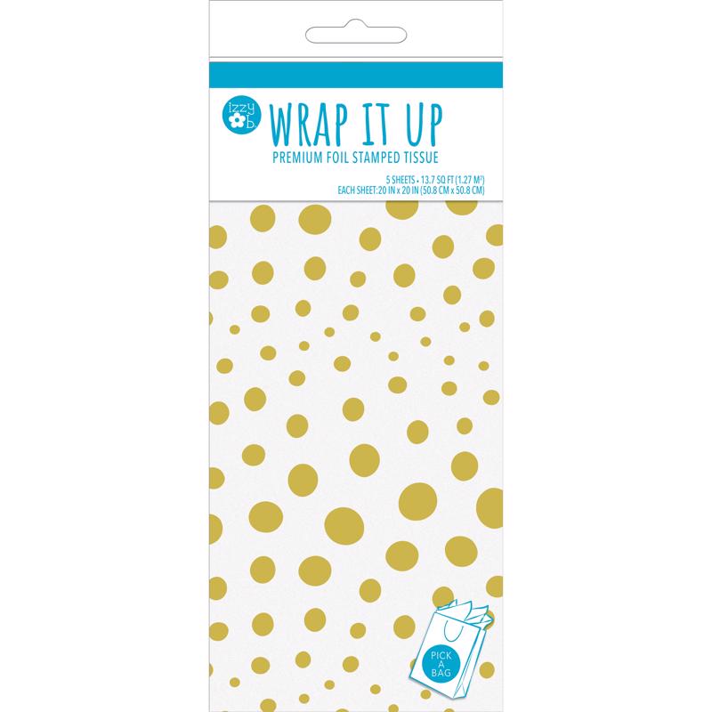 Paper Images Izzy Ob Gold All Occasion Tissue Paper TISHS5-1, Pack of 6