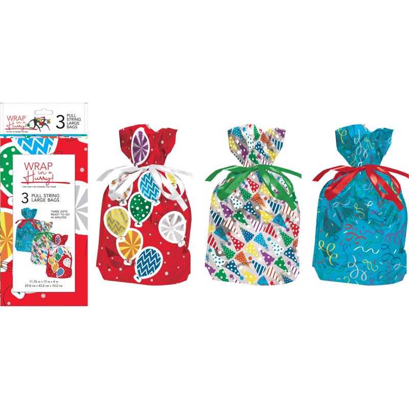 Paper Images Assorted All Occasion Drawstring Gift Bag