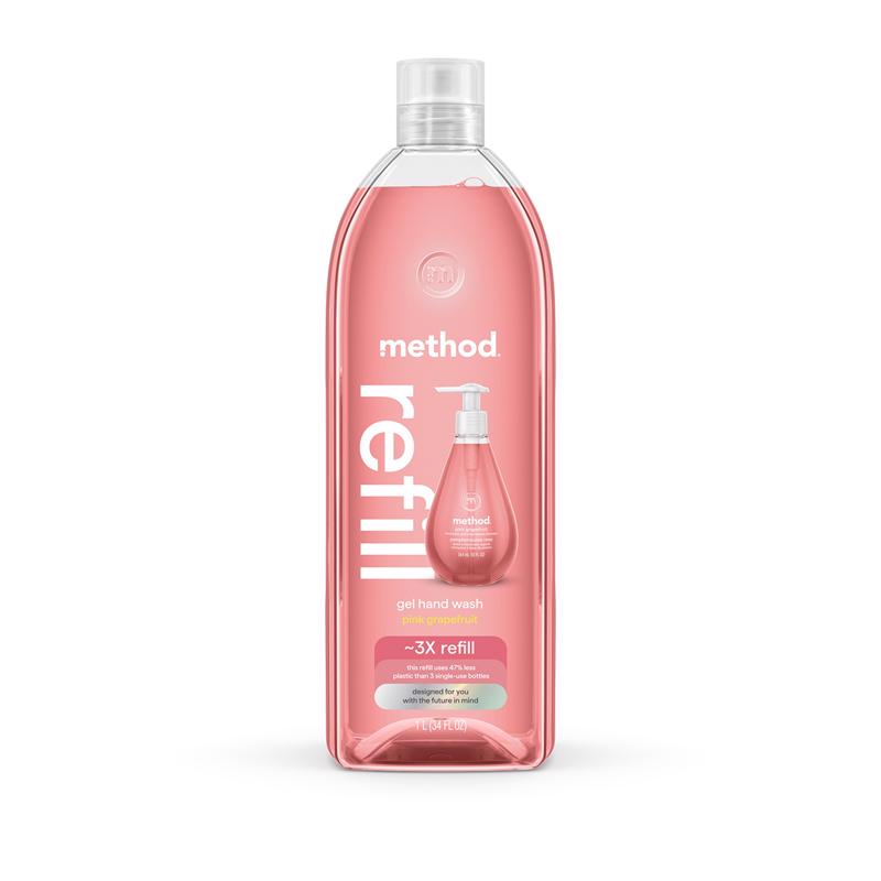 Method Pink Grapefruit Scent Gel Hand Wash 34 oz