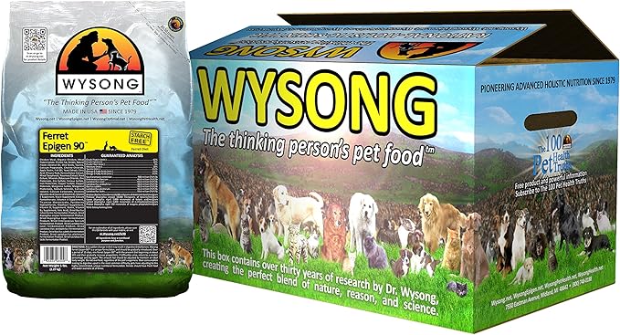 Wysong Ferret Epigen 90 - Starch Free Dry Natural Food for Ferrets, Four- 5 Pound Bags, Model:WDFE9020