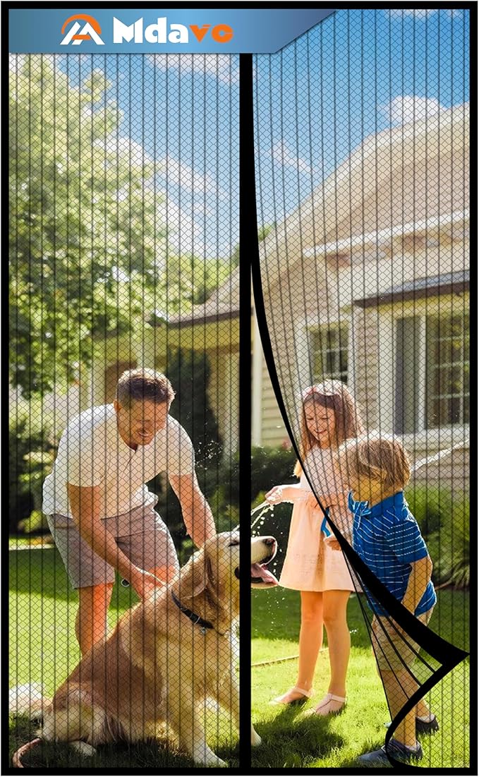 Magnetic Screen Door, Keep Bugs Out, Pet & Kid Friendly，Works with Front Doors, Sliding Doors,Fit Door Size 38 x 80 Inches