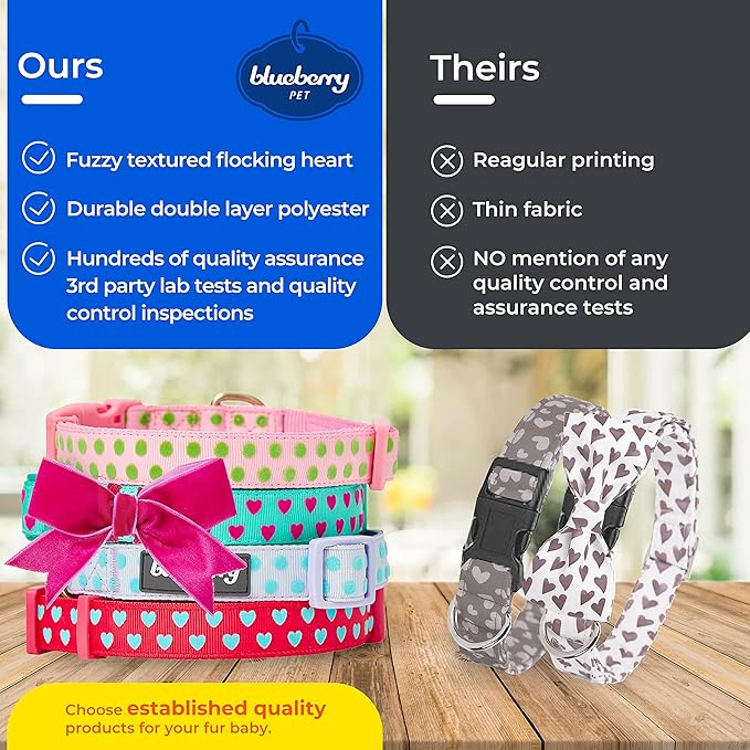 Blueberry Pet Essentials Rainbow Polka Dots Adjustable Dog Collar, Medium, Neck 14.5"-20"