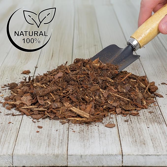 Soil Sunrise 100% Organic Orchid Potting Bark (2 Quarts) All-Natural USA-Sourced Pine Bark Orchid Mix Additive