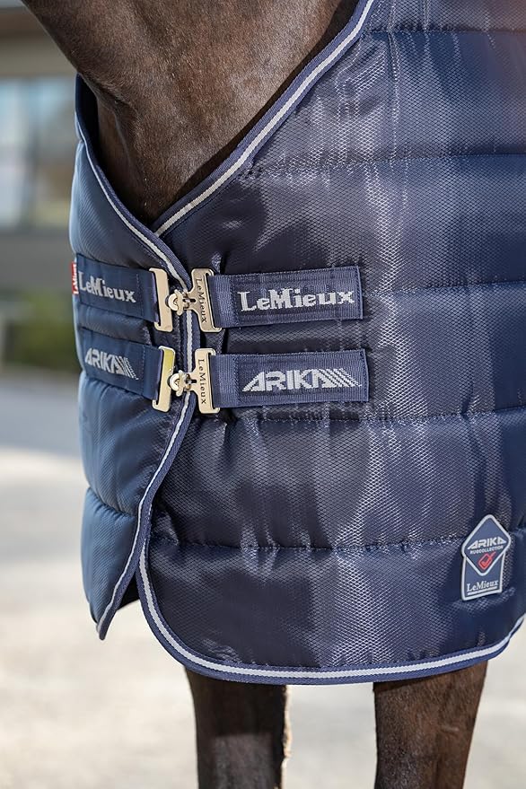 LeMieux Arika Stable-Tek 100g Blanket - Diamond Ripstop Outer - Breathable and Stain Repellent - Navy - 66"