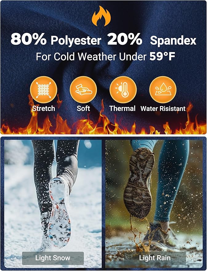 FitsT4 Sports Women's Winter Horse Riding Pants with Zipper Pockets Full Seat Riding Tights Fleece Lined Equestrian Breeches