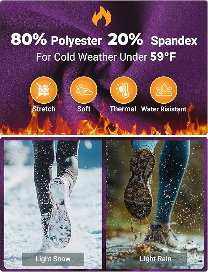 FitsT4 Sports Women's Winter Horse Riding Pants with Zipper Pockets Full Seat Riding Tights Fleece Lined Equestrian Breeches