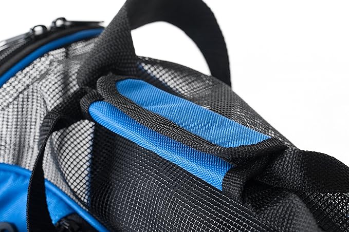 Pawer Soft-Sided Pet Carrier for Cat and Small Dog,Blue Color,Medium Size,Washable 600D Oxford Cloth Airline Approved Travel Tote,with 2 Mesh Opens and a Strap for Carry,Multiple Colors Available