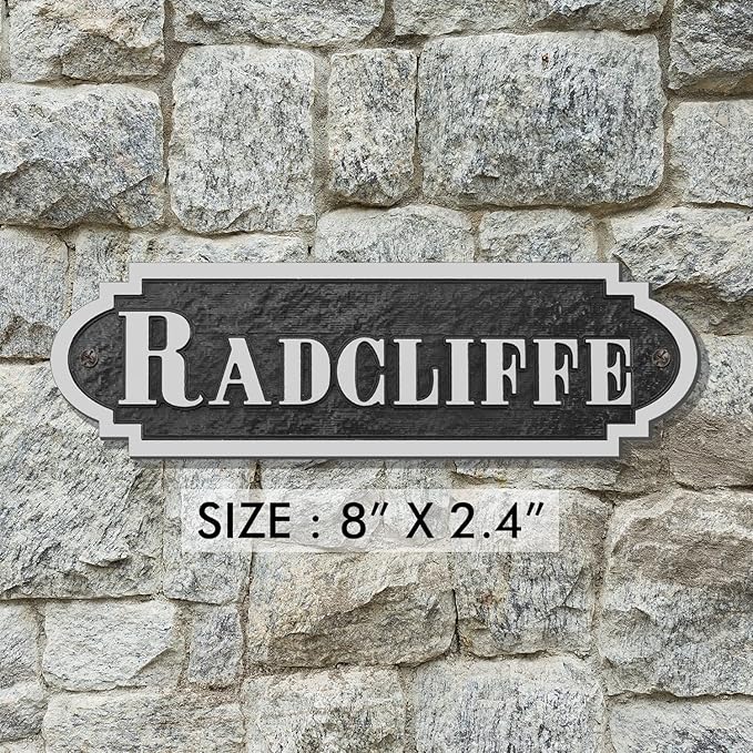 Acrylic Horse Stall Name Plate, 2.4" x 8" Personalized Stall Signs, UV Protected, Custom Pet Name Sign, All Weather Adhesive, Mounting (Silver, Style 6)
