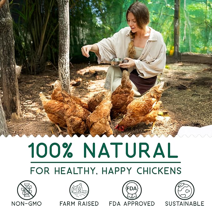 Better Than Dried Black Soldier Fly Larvae for Chickens - 10 lbs Non-GMO - 75X More Calcium Than Meal Worms - Poultry Feed Molting Supplement - Farm Raised High Protein - Resealable Bag