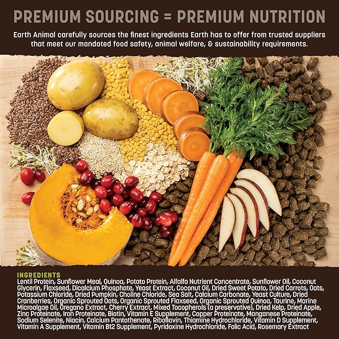 Earth Animal Wisdom Air Dried Dog Food - from The Seed Recipe Premium Natural Dry Dog Food for All Breeds & Ages - 8 Lbs Bag