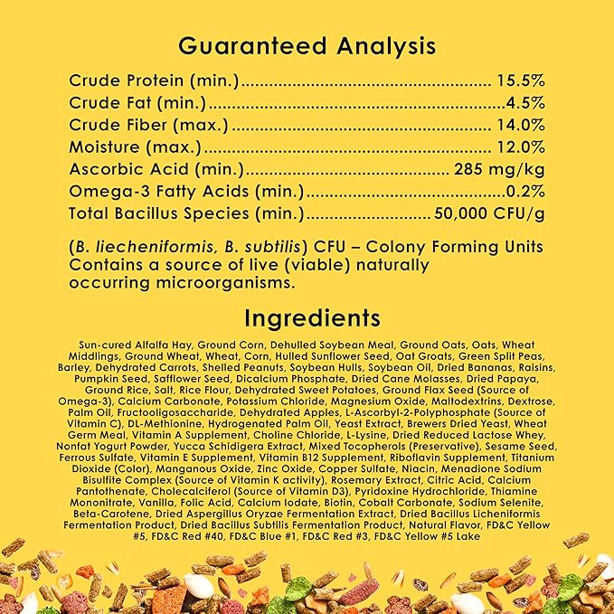 Kaytee Fiesta Guinea Pig Food, Nutritious and Fun Blend, Supports Dental Health and Digestion, 2.5 pounds