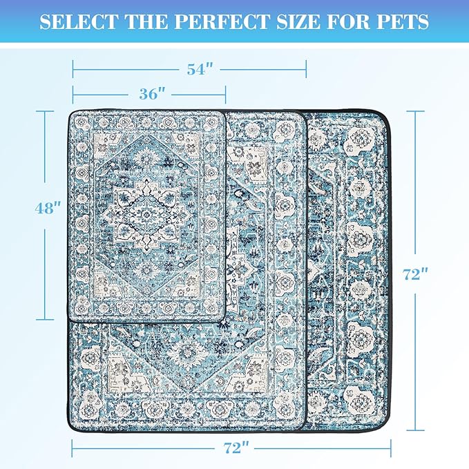 Thicken Washable Pee Pads for Dogs, 2 Pack Waterproof Reusable Pee Pads for Dogs，36"x48" Super Absorbent Leakproof Dog Pads, Non-Slip Potty Pads for Floor, Crate, Couch, Whelping Pads Pet Supplies