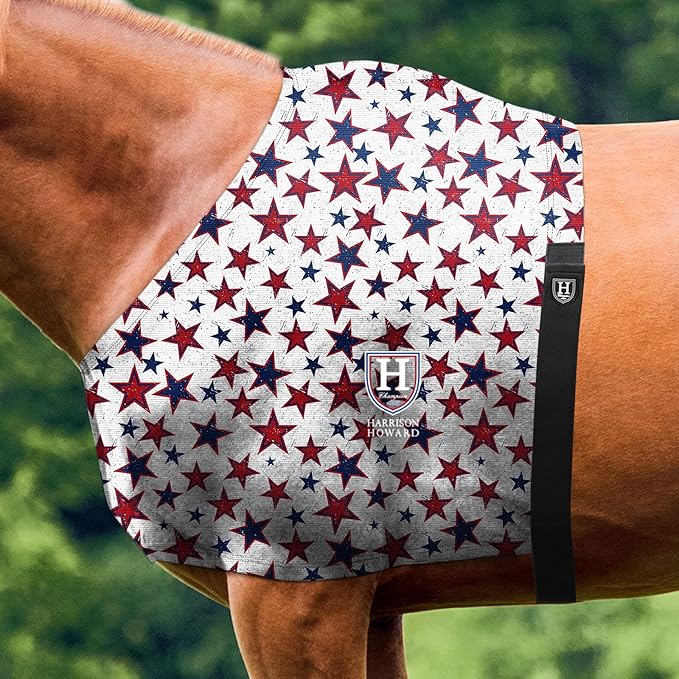 Harrison Howard Heat-Insulating Breathable Stretchy Shoulder Guard Anti Rub Bib for Horse Vivid Stars L